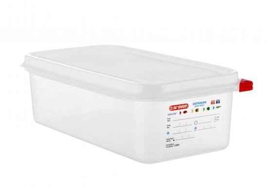 Pojemnik GN 1/3 100 mm z polipropylenu z pokrywką | ARAVEN, 3030