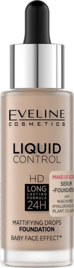 Eveline Eveline Liquid Control HD Podkład do twarzy z dropperem nr 025 Light Rose 32ml