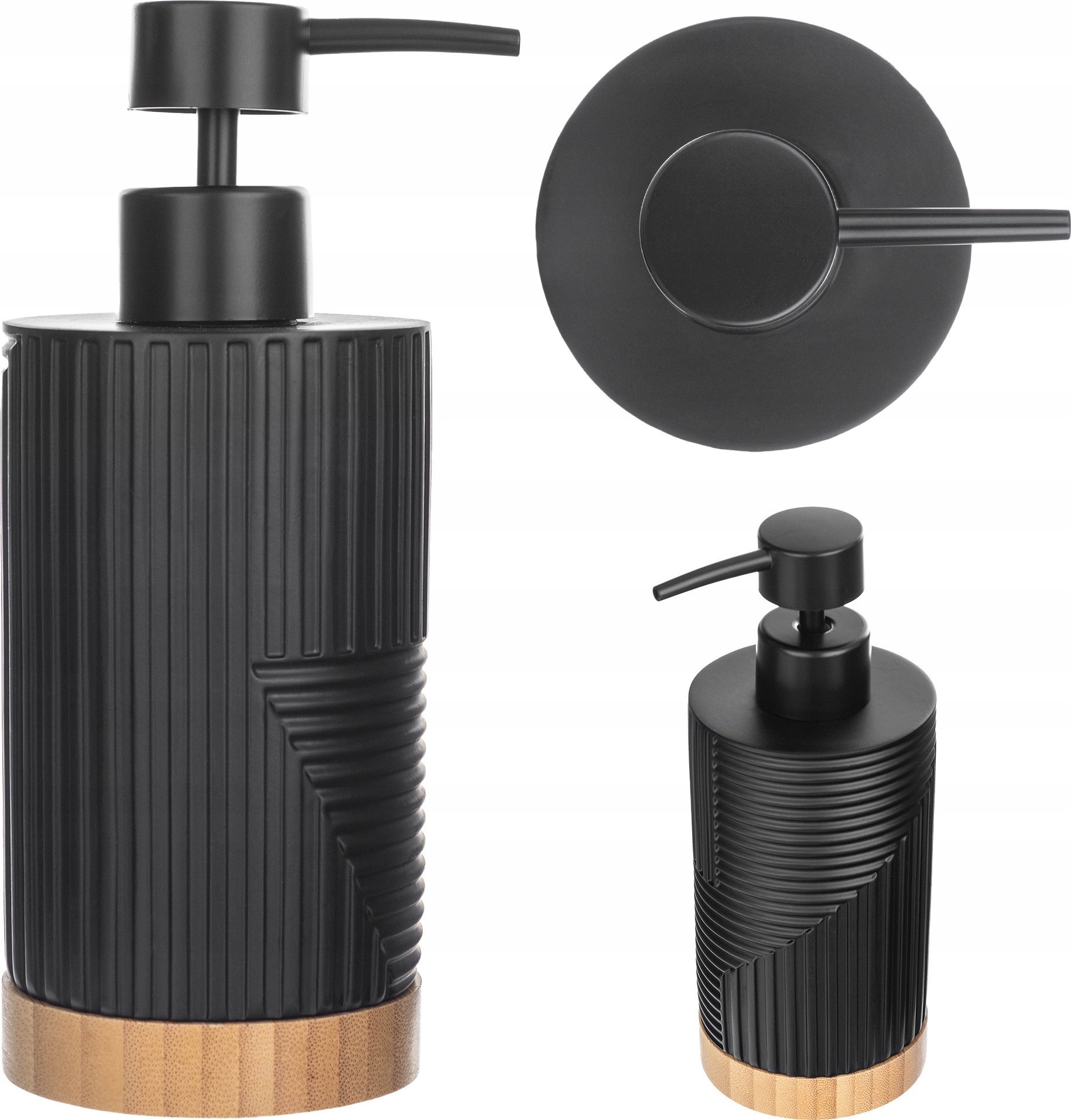 Dozownik do mydła Kadax KADAX Dozownik na mydło okrągły czarn