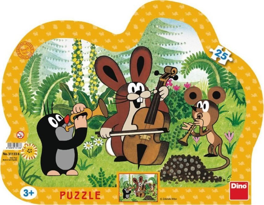 Puzzle 25 ramkowe Krecik Orkiestra przyjaciół