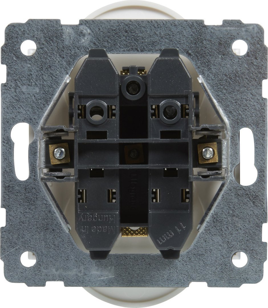 Legrand Gniazdo 2X2P+Z - 16 A - 250 V~ - zaciski śrubowe - możliwość montażu w ramkach wielkorotynych, BIAŁY SUNO