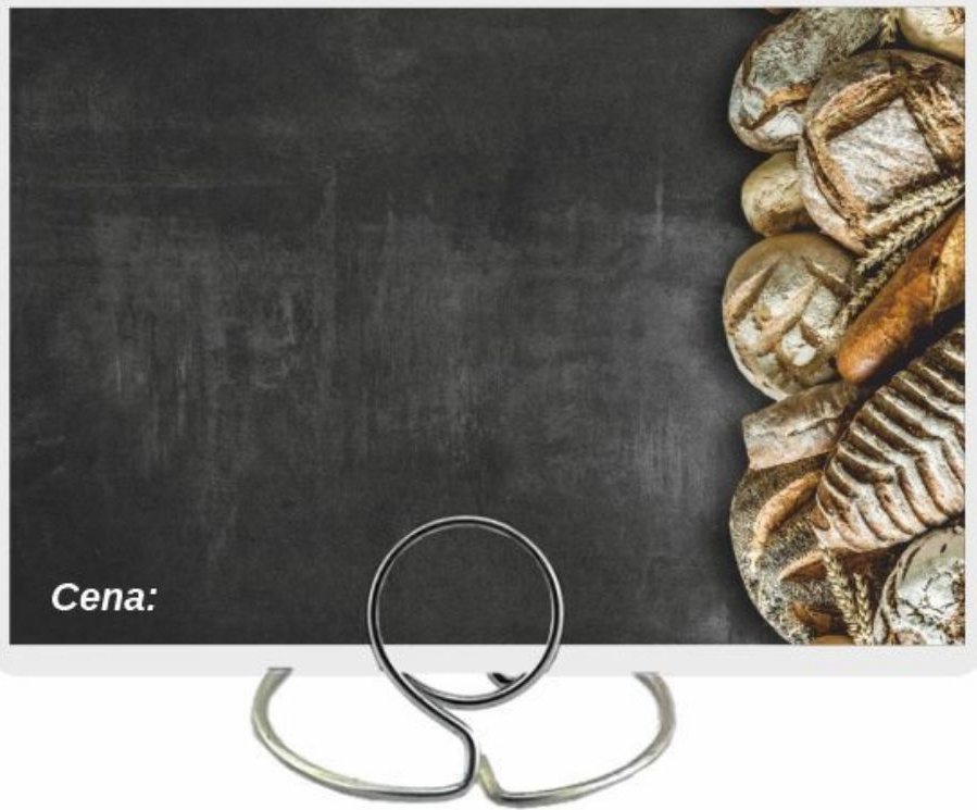 StudioCen Czarne cenówki laminowane na warzywa i owoce- 50szt.