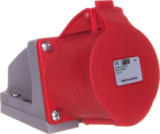 PCE Gniazdostałe32A 7P400VczerwoneIP44127-6V