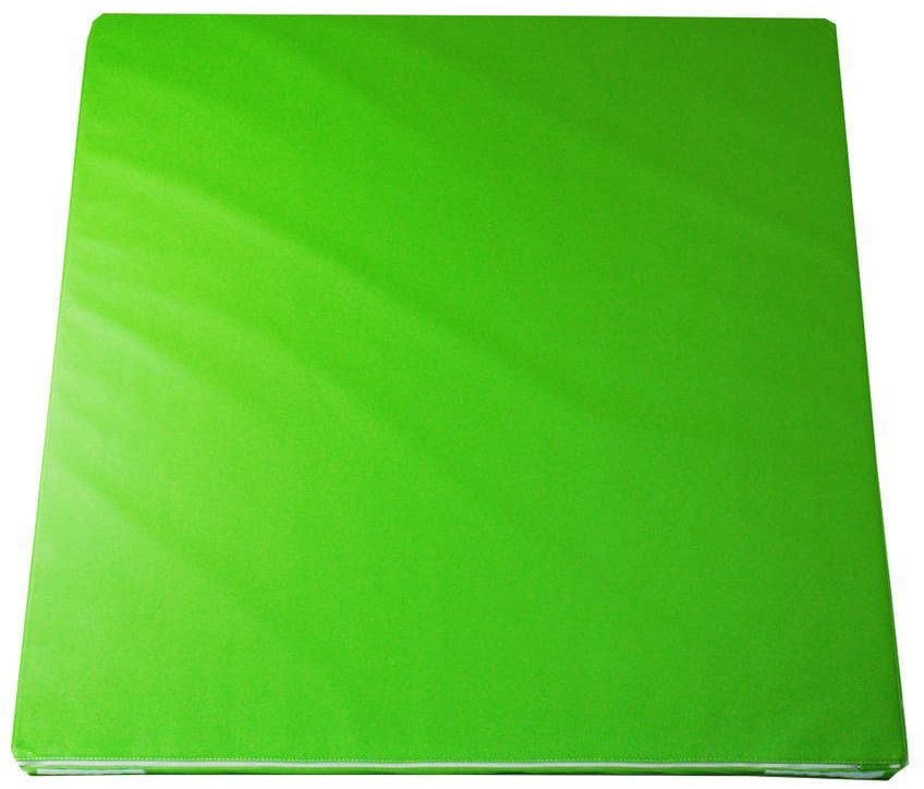 Materac gimnastyczny LEE 100x100x5 cm zielony składany rzepy pokrowiec