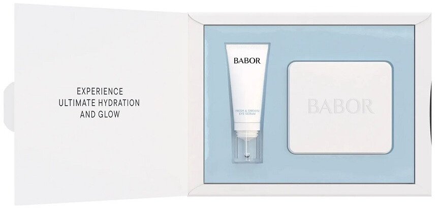 Babor Instant Fresh &amp Smooth Eye Serum + Patches zestaw serum pod oczy 15ml + silikonowe płatki wielokrotnego użytku 2szt