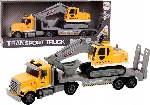 LeanToys Ciężarówka Lora Koparka Gąsienicowa Światłą Dźwięki Napęd Żółty