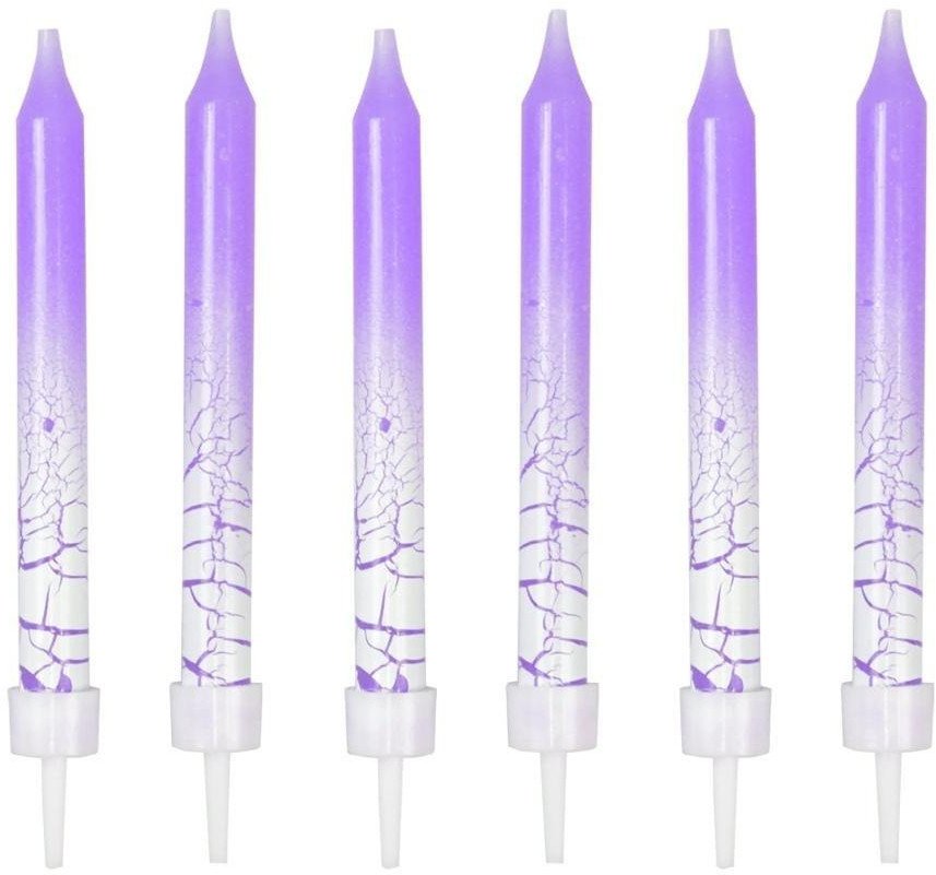 Świeczki urodzinowe fioletowe 6szt