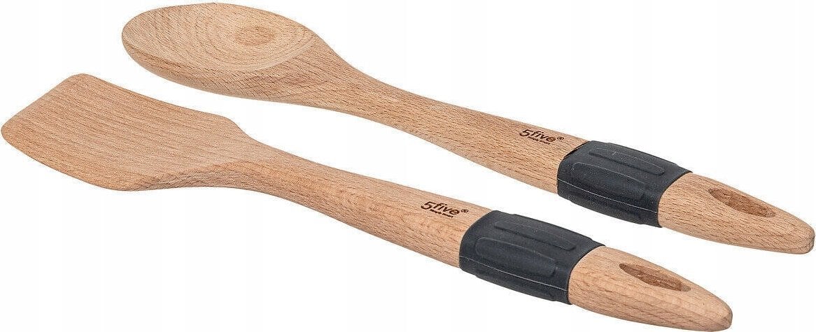 5five Akcesoria kuchenne szpatułki z drewna bukowego, 2 szt.