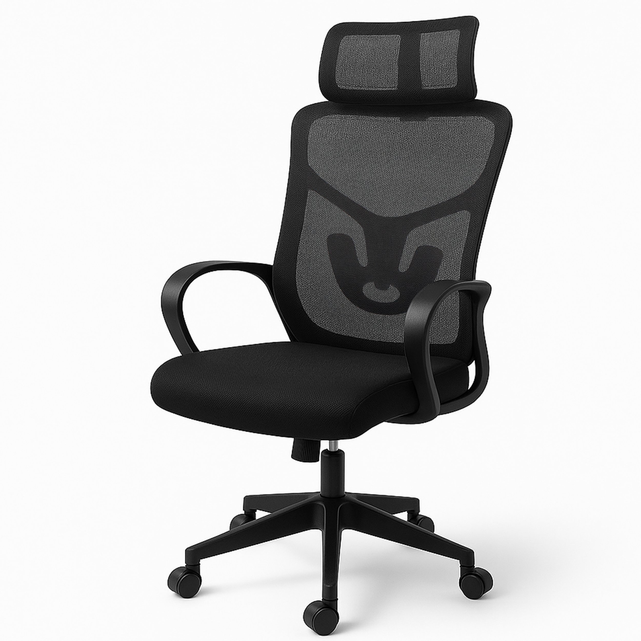 Fotel biurowy ergonomiczny z siatką regulowany obrotowy czarny