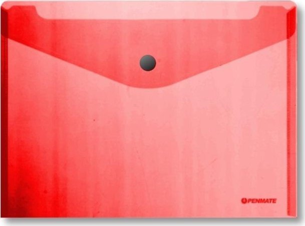 Koperta na zatrzask A6 PP-235 czerwona PENMATE