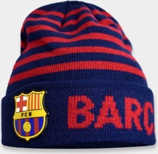 CZAPKA ZIMOWA FC BARCELONA BARCA DZIECIĘCA 52/54 PASKI