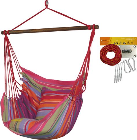 Koala Fotel hamakowy HC10 z zestawem montażowym, Tęczowy zhc10-239-koala/fix/ch2