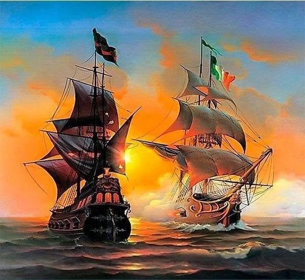 Norimpex Mozaika diamentowa 5D - Żaglowce 40x30cm