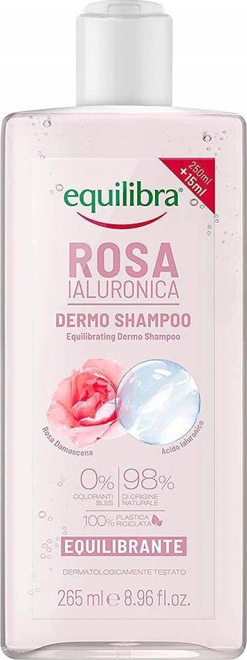 Equilibra Rosa Balancing Dermo Shampoo równoważący szampon z ekstraktem z róży i kwasem hialuronowym 265ml