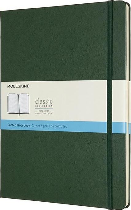 Moleskine Notes Classic XL 19x25 tw. kropki myrtle zielony
