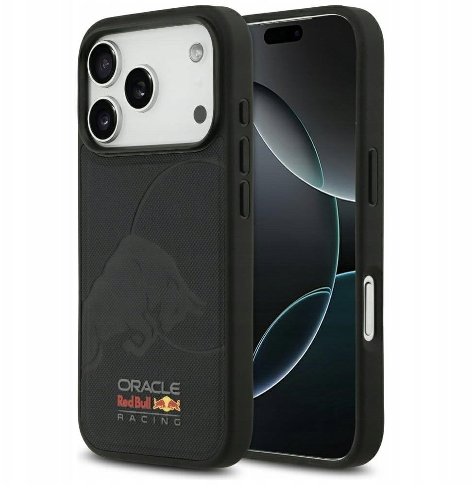 Etui Red Bull Meshed Debossed Bull MagSafe do iPhone 17 Pro granatowy