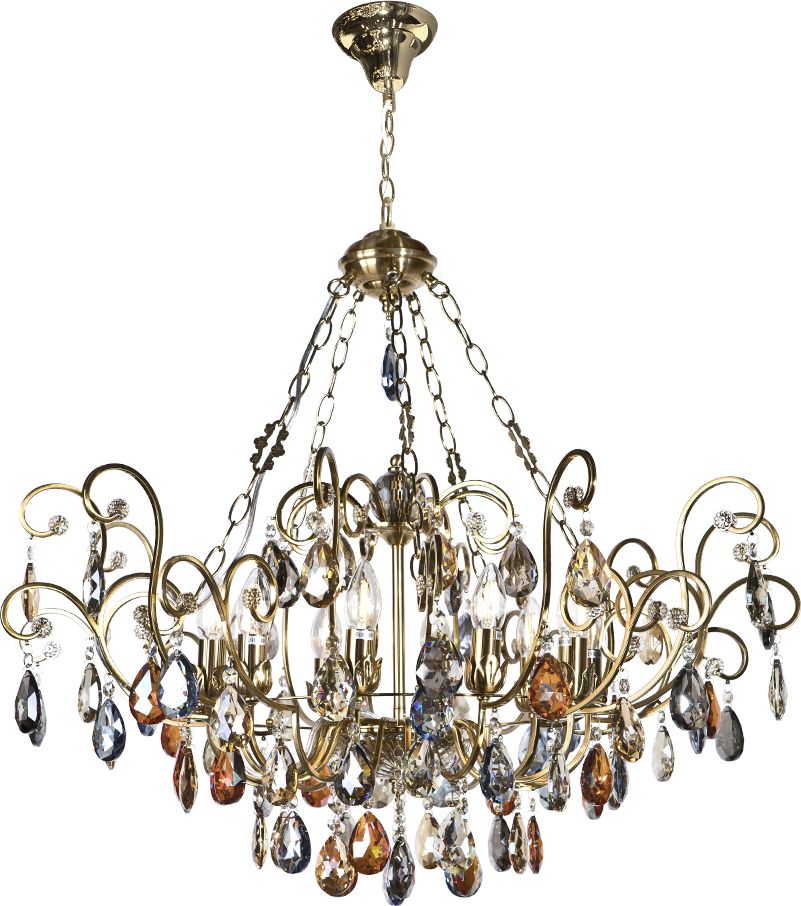 Lampa wisząca Witek Home Lampa wisząca kryształowa Fiori 5039/1P-10CP