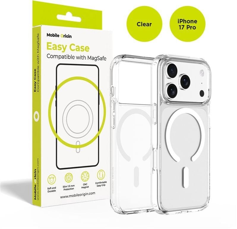 Mobile Origin Hybrid MagSafe Case, clear - iPhone 17 Pro