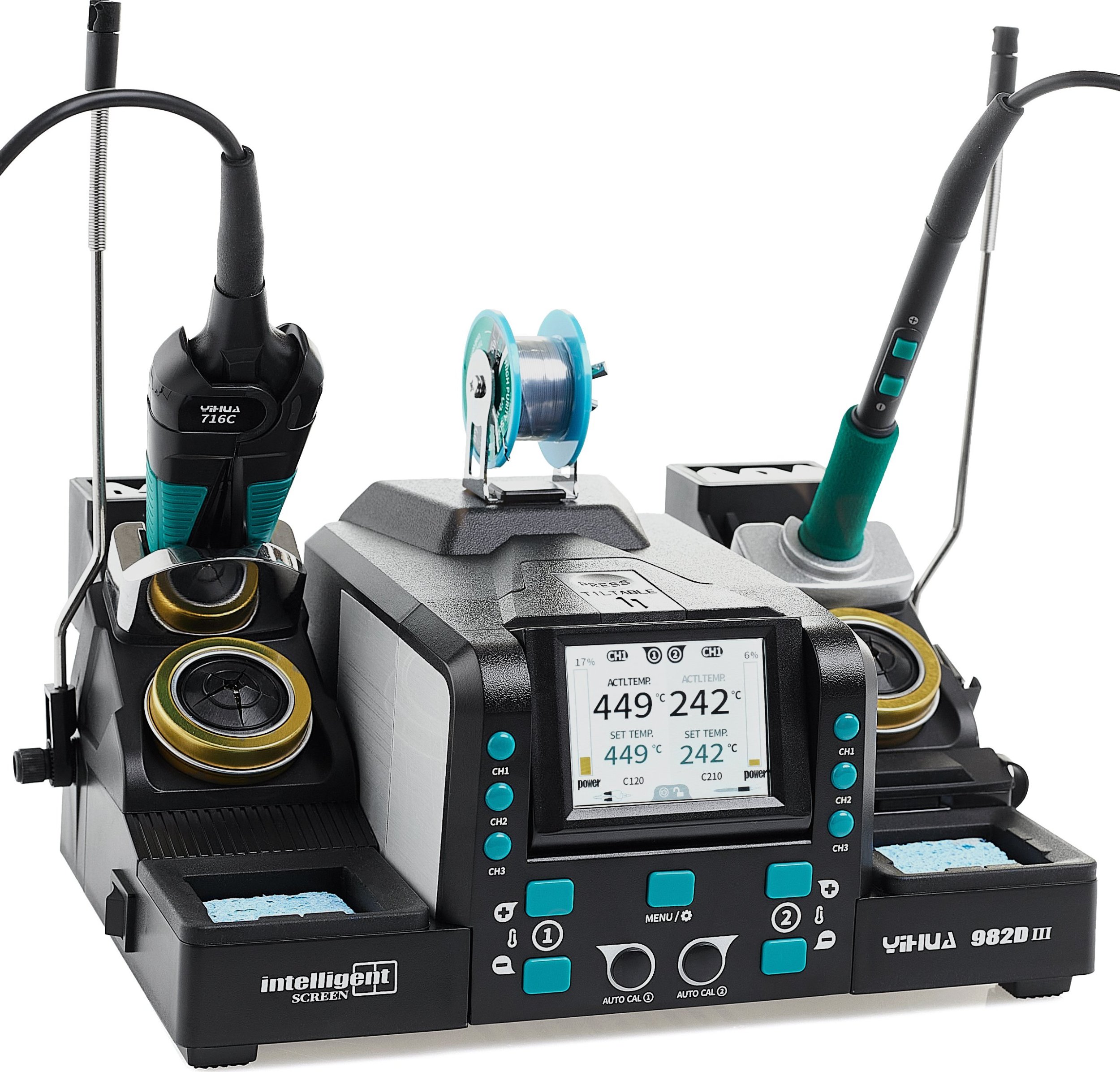 Stacja Lutownicza Yihua 982D-III Termopęseta Uchwyt PCB Pęseta Topnik Kapton
