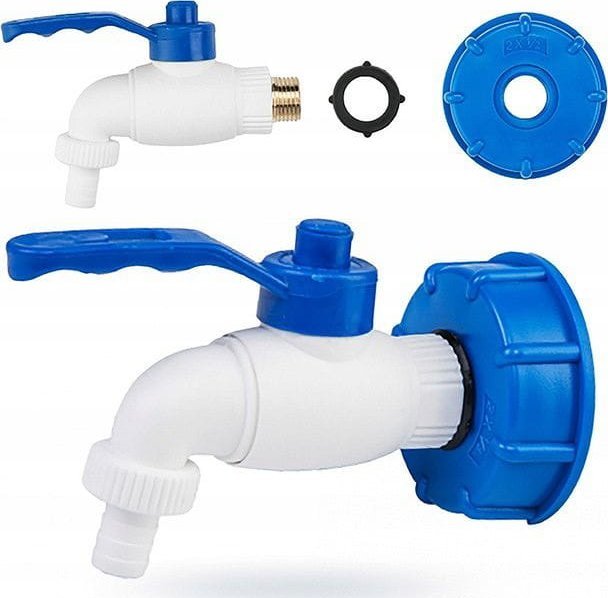 Bradas Zestaw motylkowy niebieski S60x6Zz kranem 1/2``x1/2`` miedź (stal/ppr) IBCS60-KS1212