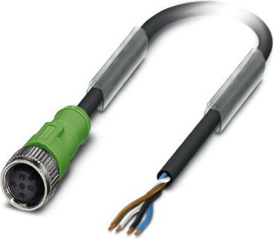 Phoenix Contact Kabel czujnika/urządzenia wykonawczego 4P M12 prosty, wolny koniec przewodu 5m SAC-4P- 5,0-PUR/M12FS (1668124)