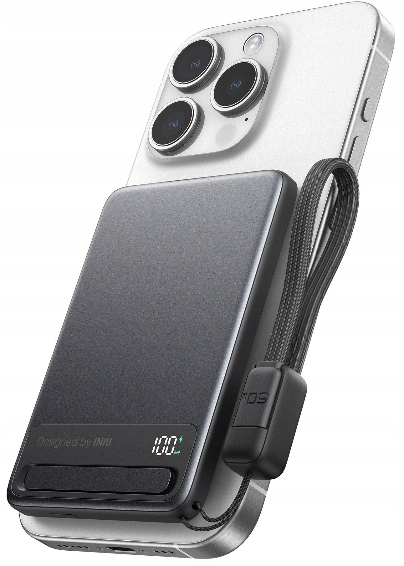 INIU Powerbank MagPro Slim - magnetyczny powerbank bezprzewodowy 5000mAh czarny - Gwarancja bezpieczeństwa. Proste raty. Bezpłatna wysyłka od 170 zł.