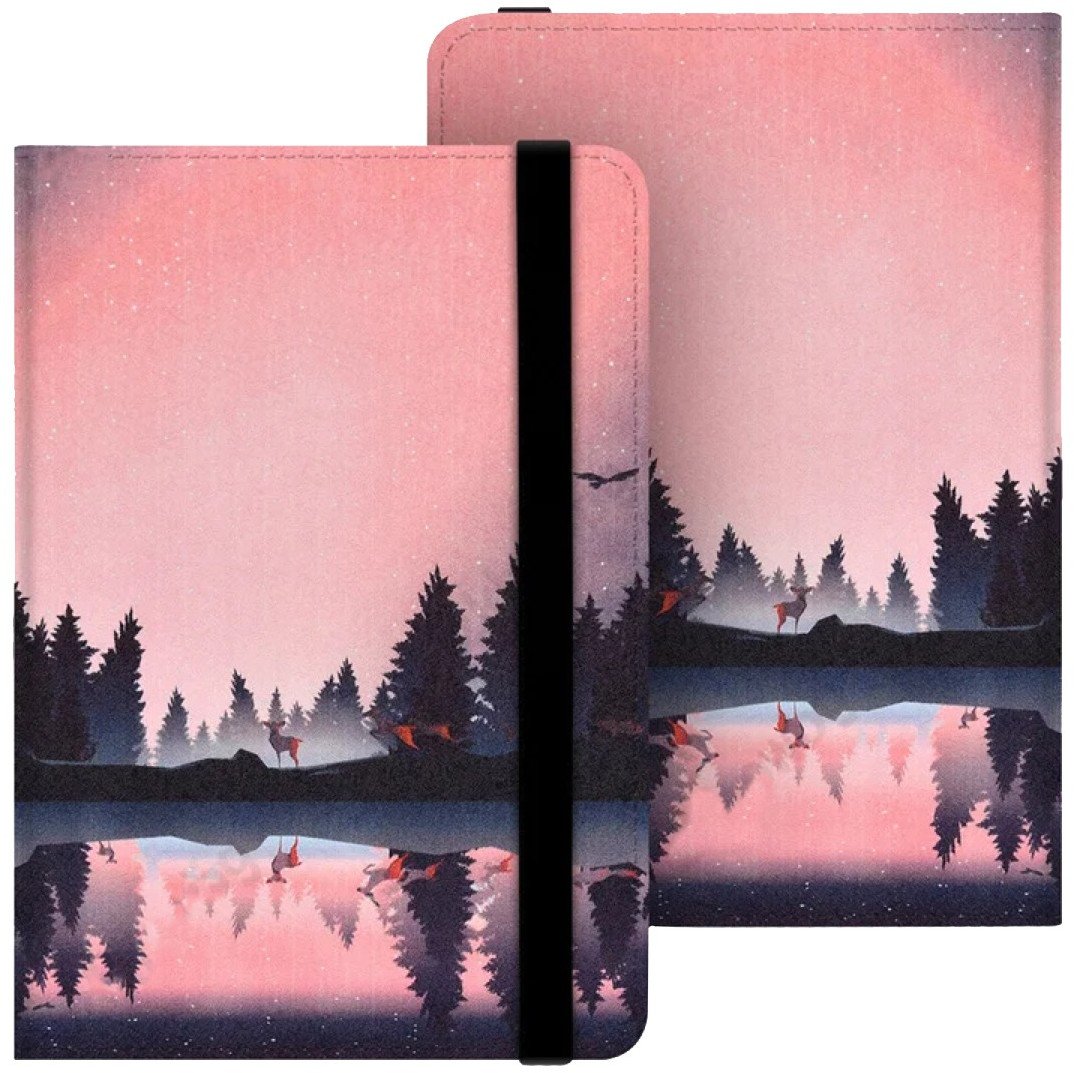 Etui z rączką Supero Handle Case do Inkbook Calypso Plus/Lumos/Prime, różowe z motywem