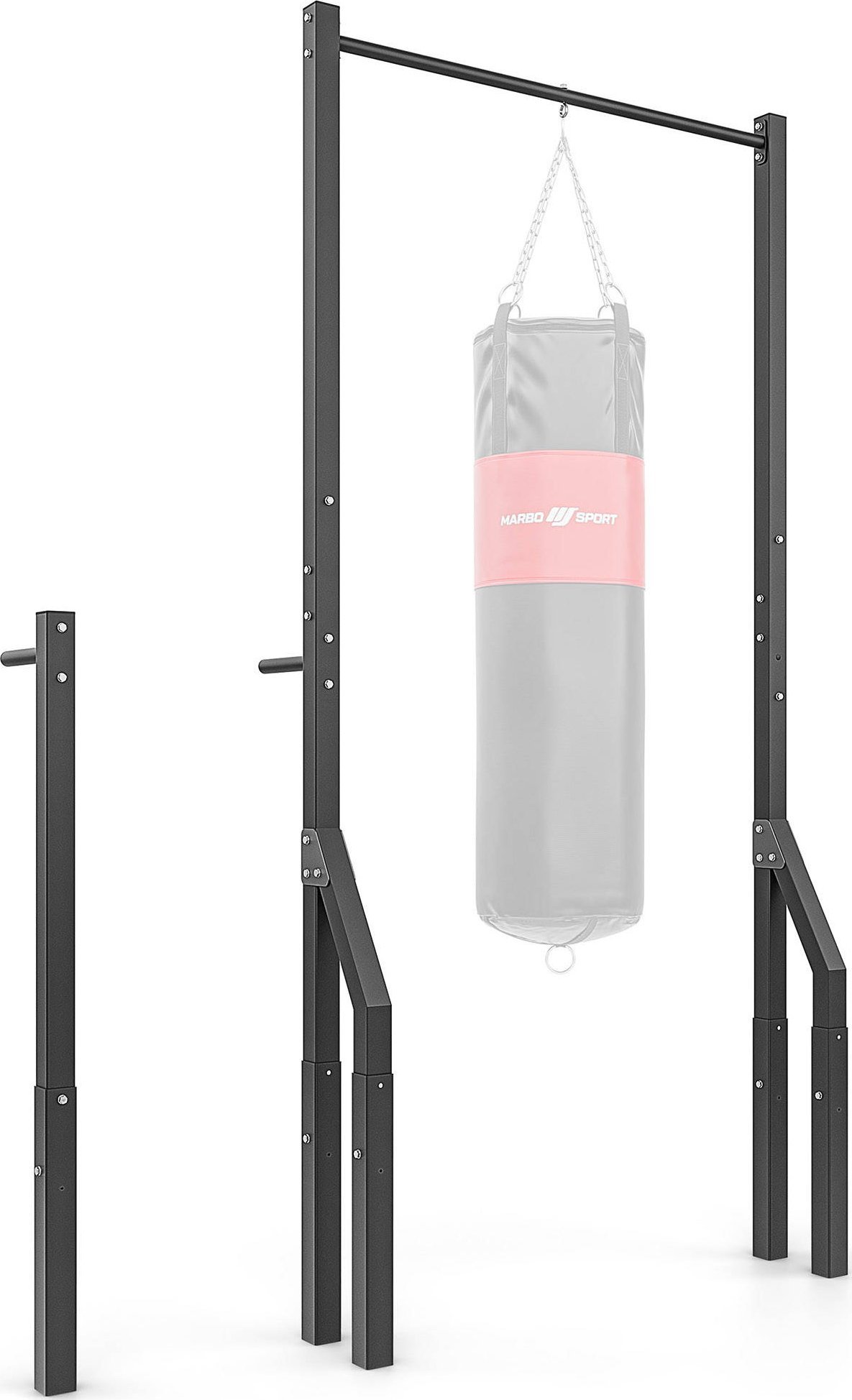 Drążek do podciągania zewnętrzny z uchwytem na worek i krótkimi poręczami do dipów MO-Z3 - Marbo Sport