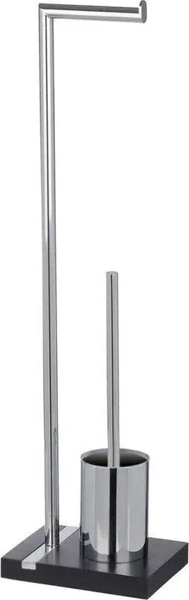 Wenko Stojak na papier toaletowy i szczotkę do WC, NOBLE BLACK - 2 w 1, WENKO