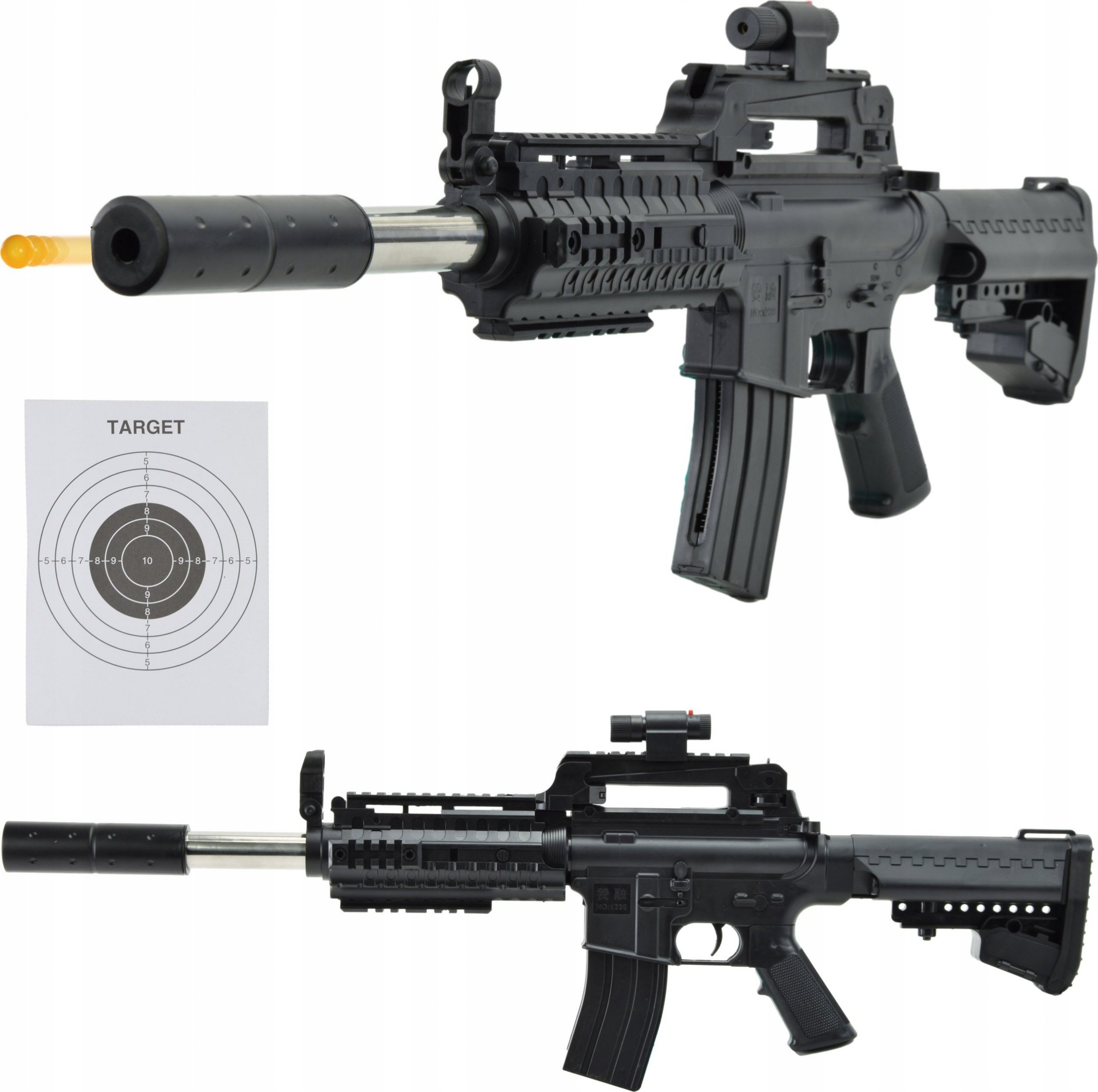 Skleplolki KARABIN PISTOLET NA KULKI MASZYNOWY LASER REPLIKA