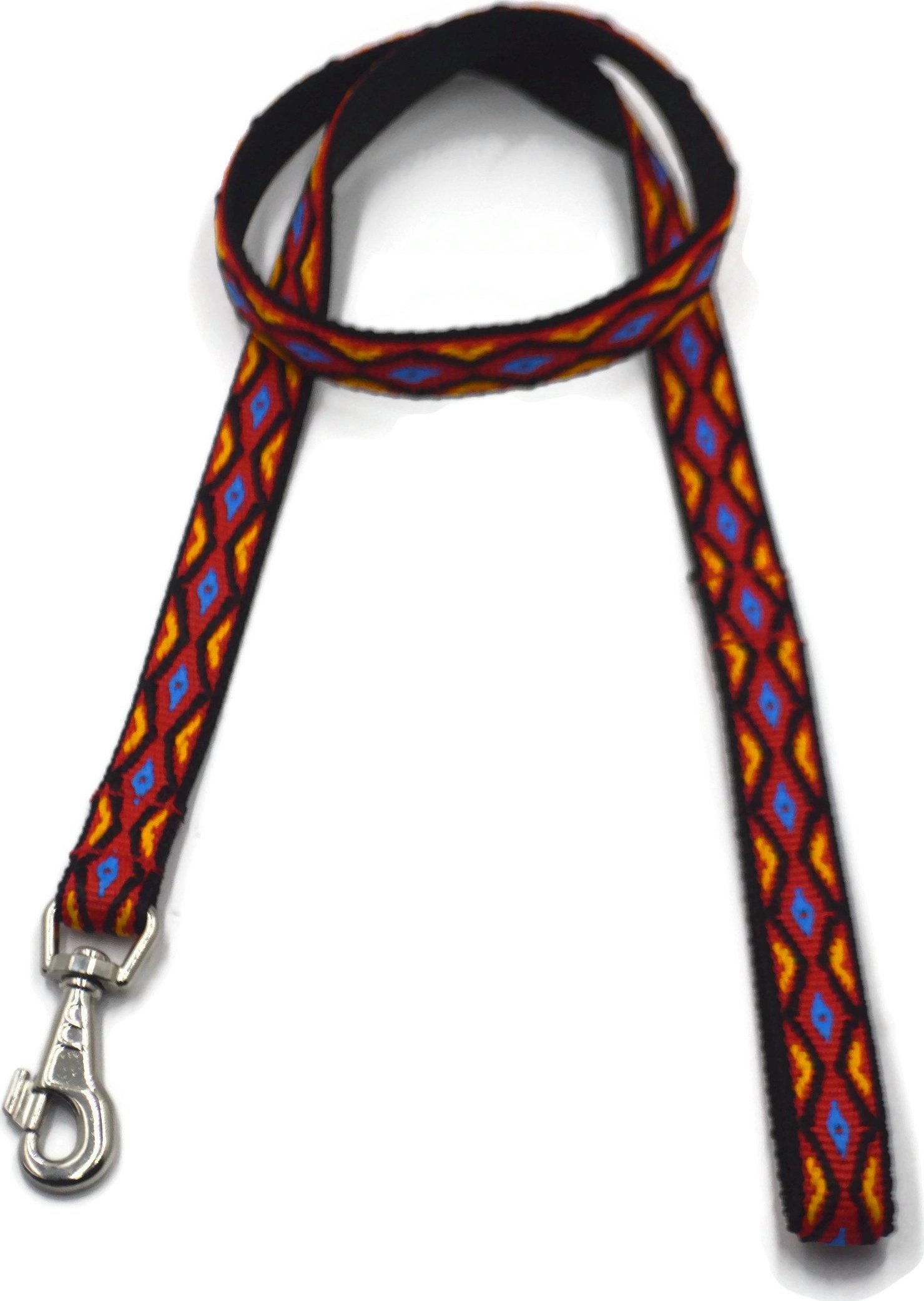 Alizoo Mocna podwójna smycz dla dużego psa w romb 25mm/130cm - ALIZOO