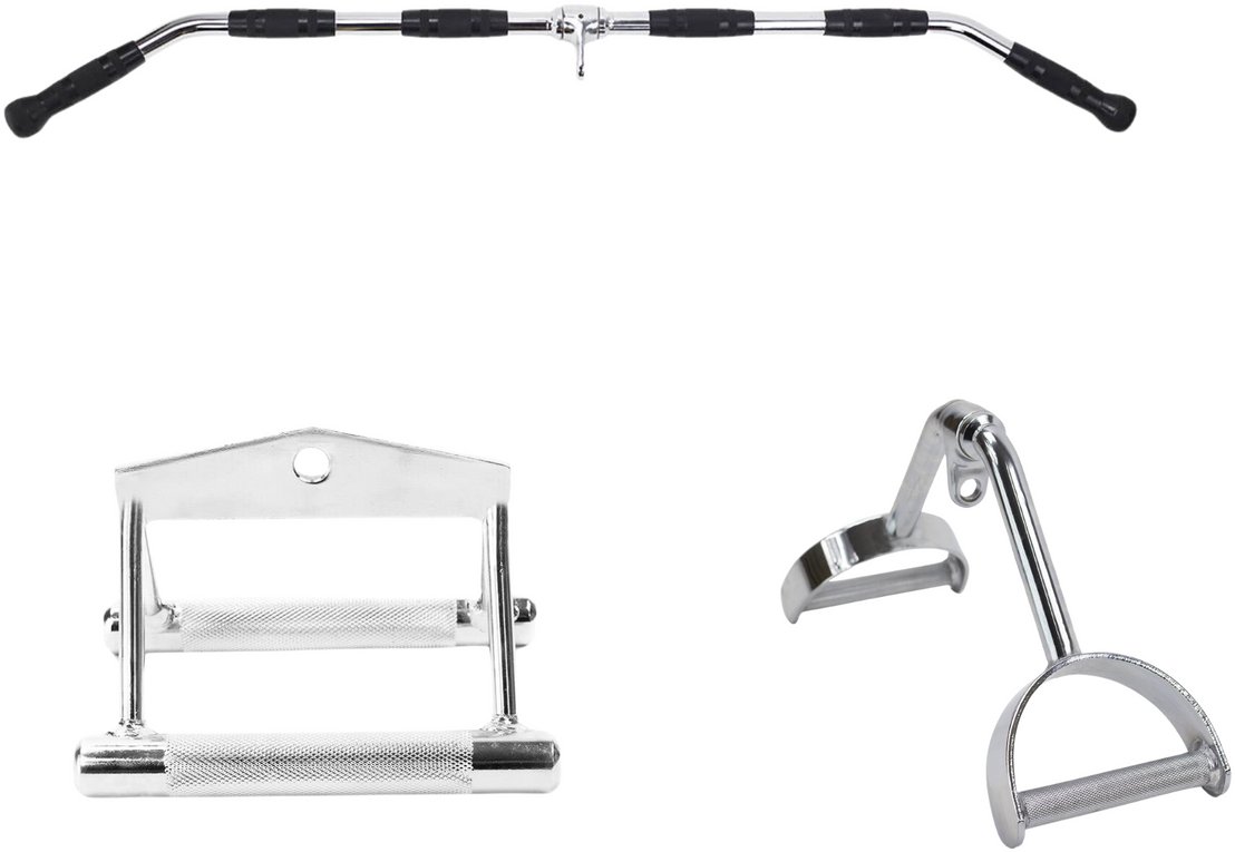 UnderFit Zestaw 3 uchwytów do wyciągu chromowane