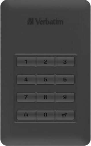 Dysk zewnętrzny HDD Verbatim Store 'n' Go Secure 2TB Czarno-srebrny (53403)