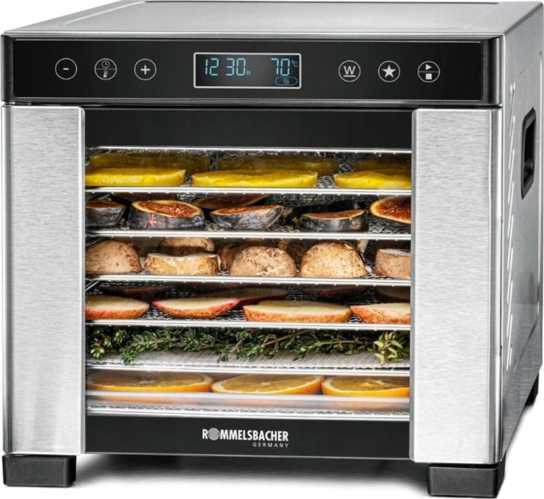 Suszarka Rommelsbacher DA 650 dehydrator żywności Czarny, stal nierdzewna 600 W