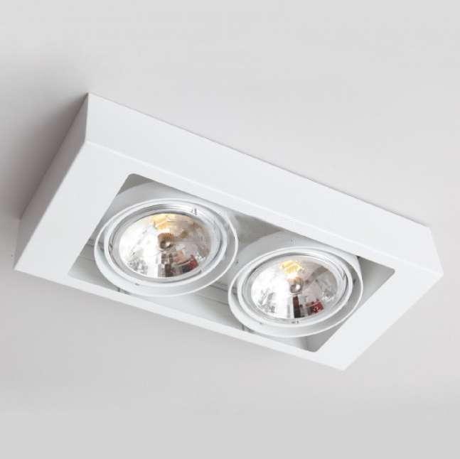 Lampa sufitowa Shilo Spot LAMPA sufitowa KOGA 7121 Shilo natynkowa OPRAWA metalowa prostokątna biała