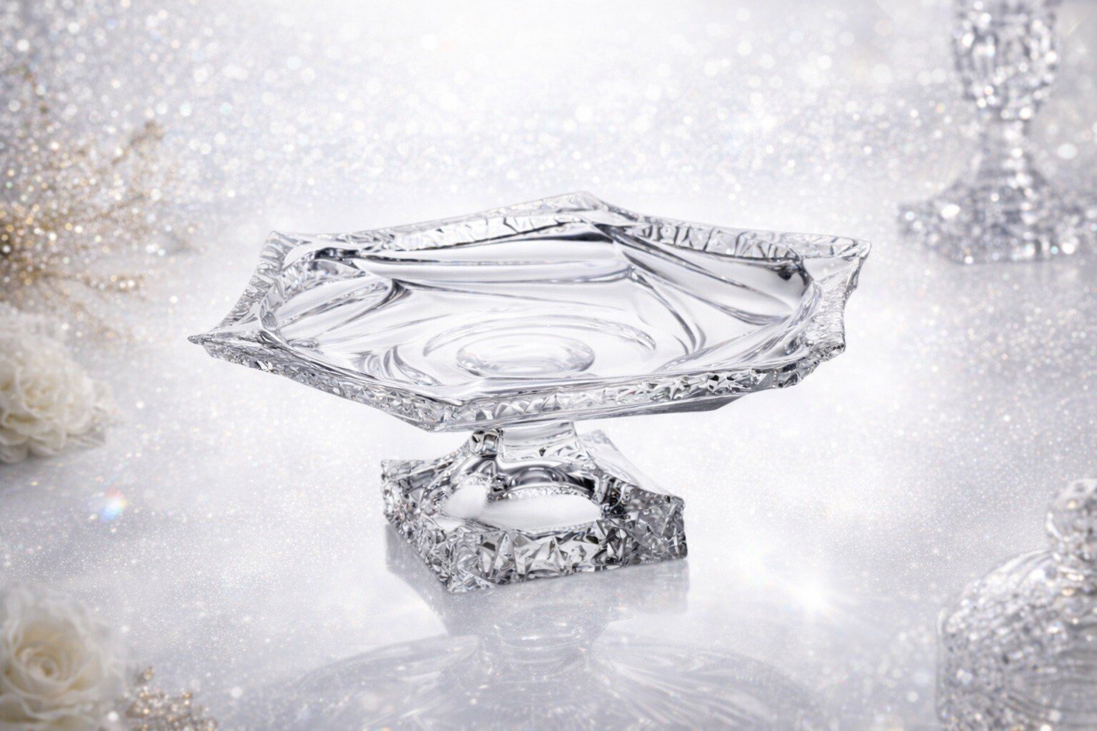 Patera kryształowa 33 cm Flamenco Ice