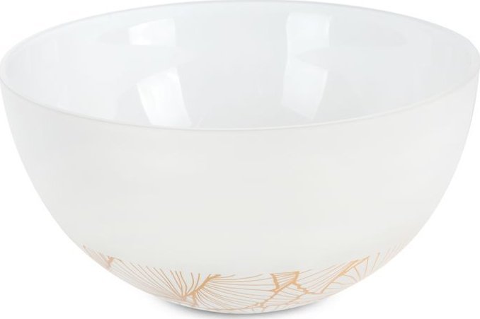 Eurofirany Misa dekoracyjna ze szkła artystycznego LUNA 25X15 biała + złota