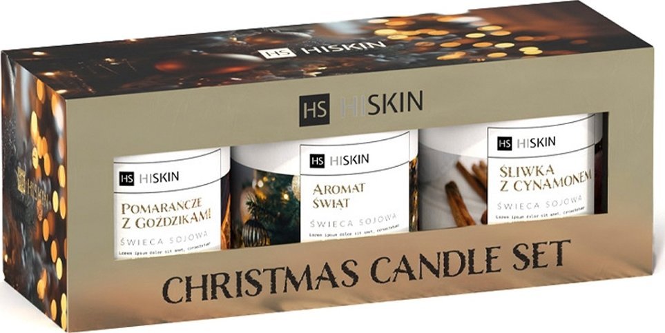 HiSkin HISKIN Zestaw Candle set 3 x świeca sojowa 100ml