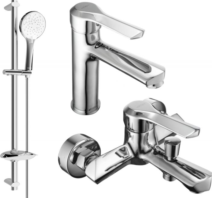 Mexen Mexen Sabre DB74 zestaw wannowy, chrom - 72103DB74-00