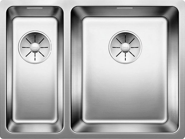 Zlewozmywak Blanco Andano 340/180-U stal polerowana z korkiem InFino, komora z prawej (522977)