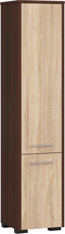 Fabryka Mebli Akord SŁUPEK REGAŁ ŁAZIENKOWY FIN 2 DRZWI WENGE / SONOMA