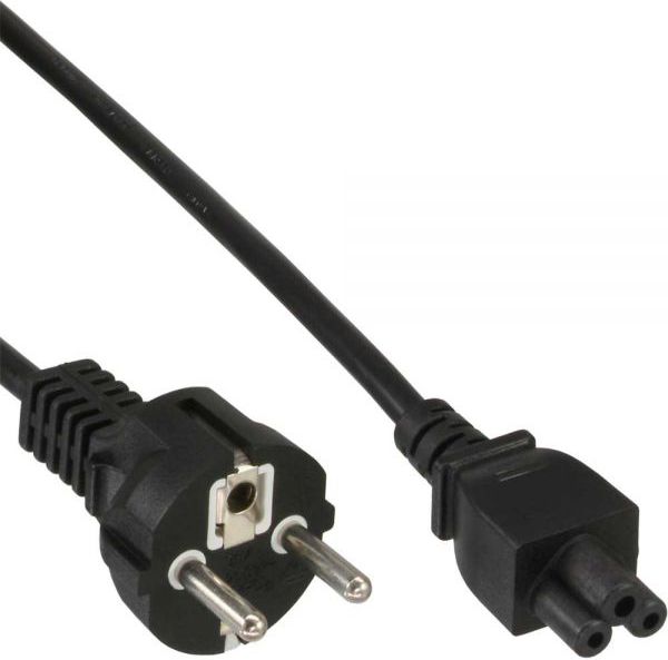 Kabel zasilający InLine Typ F German -" Mikey Mouse" laptop Plug (16656N)