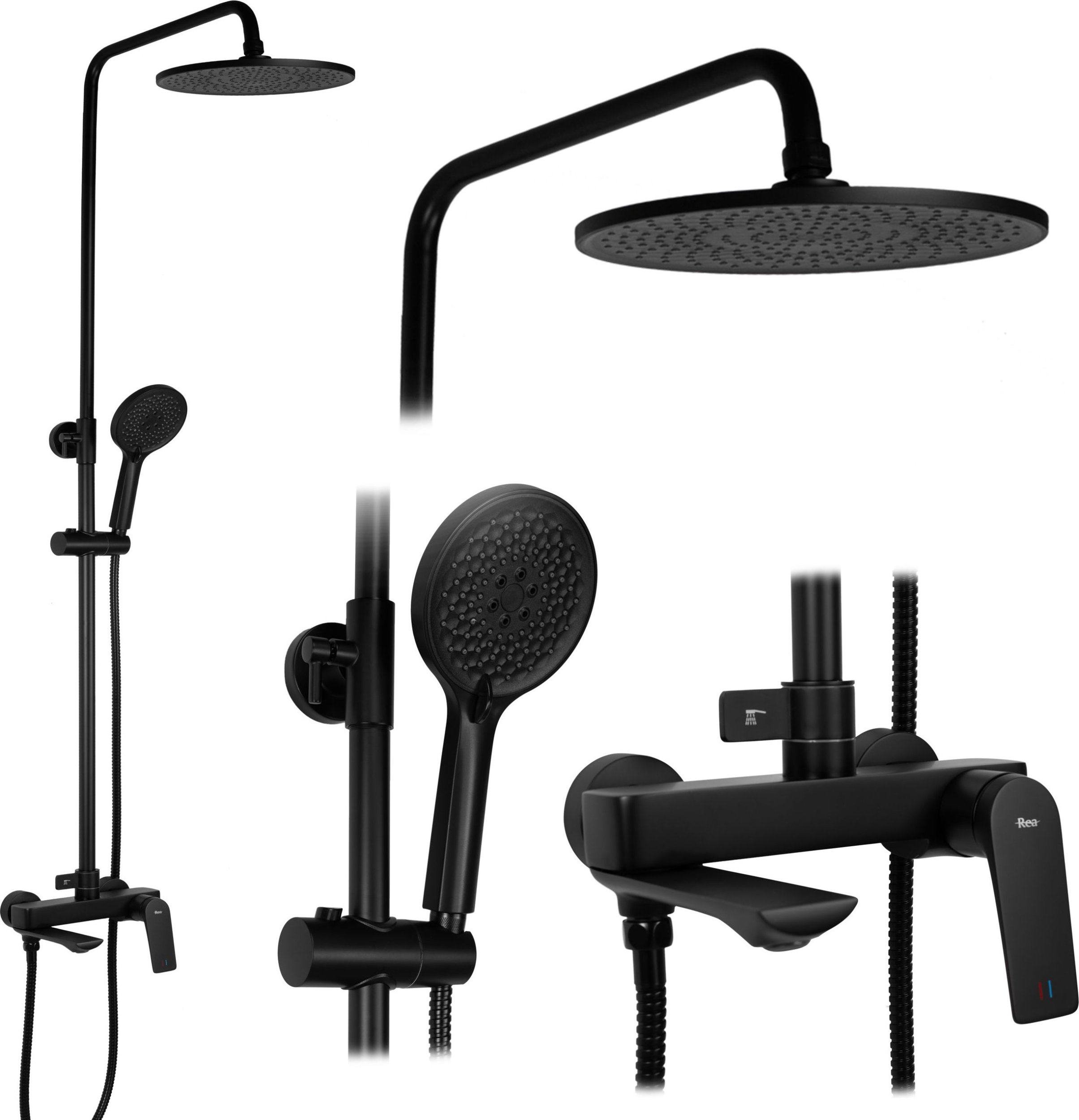 Zestaw prysznicowy Rea Zestaw Prysznicowy REA AVALON CZARNY