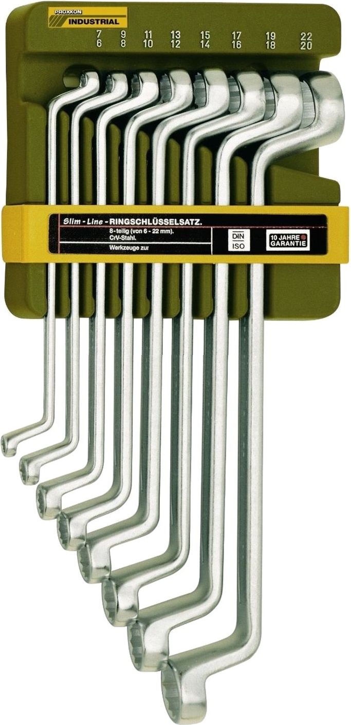 Proxxon Zestaw kluczy oczkowych odgiętych Slim Line 6-22mm 8szt. (PR23810)
