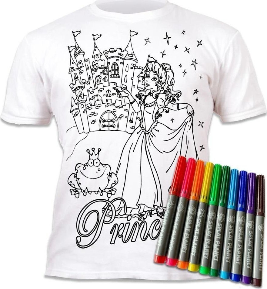 Koszulka do wielokrotnego kolorowania Princess 7-8