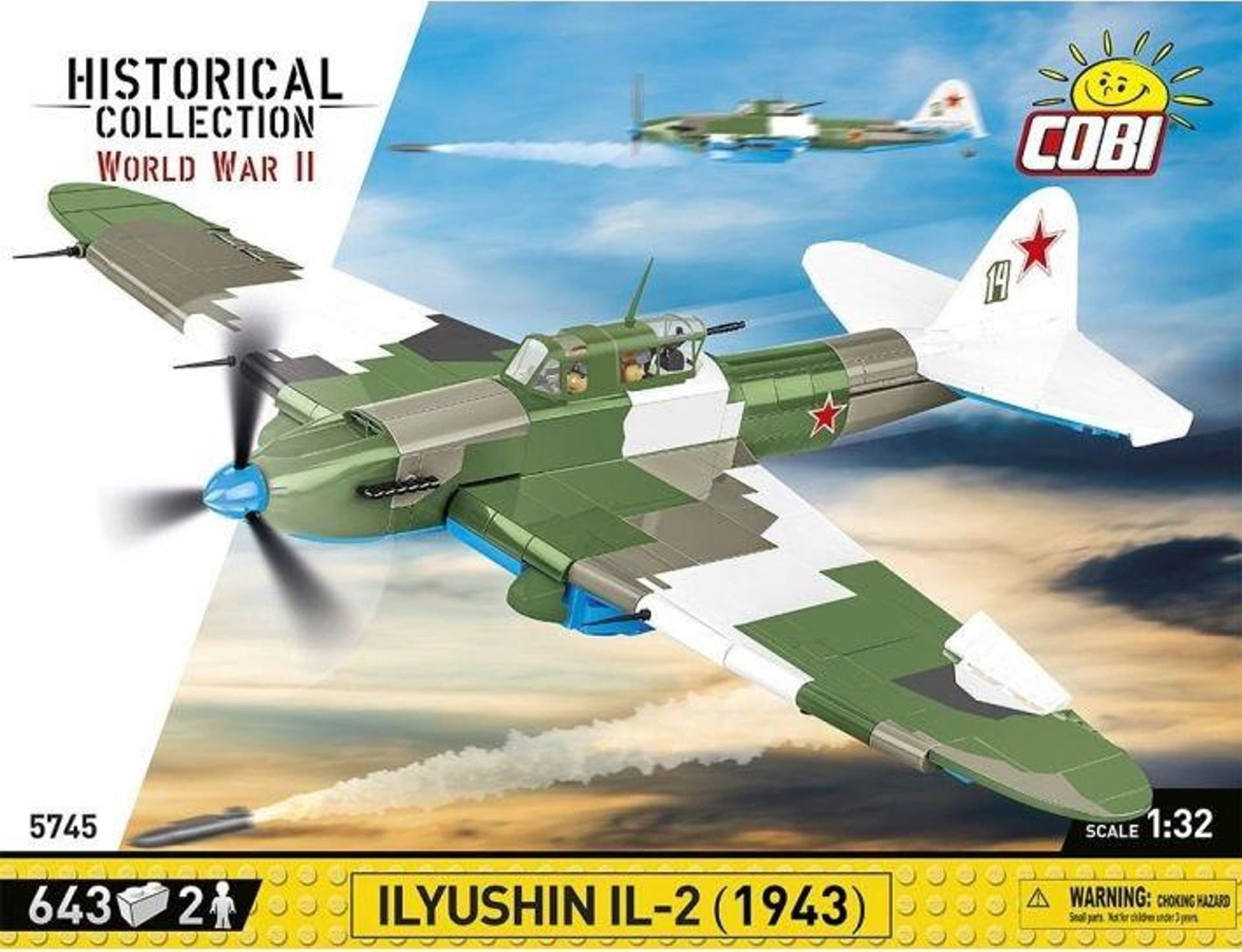 Cobi COBI 5745 Historical Collection WWII Ilyushin IL-2 1943 643 klocki