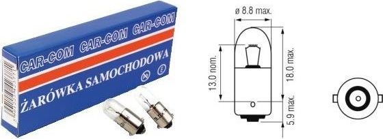 Żarówka T4 BA9s 4W 12V uniwersalny