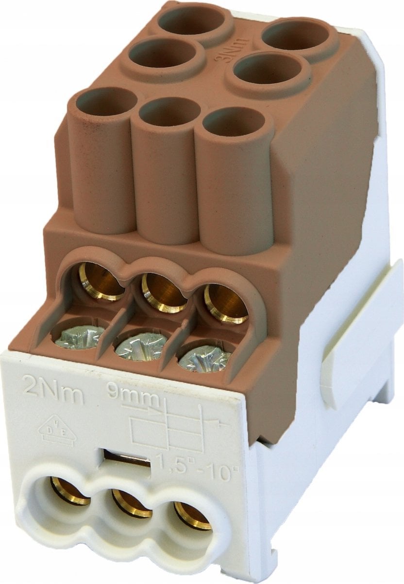 Simet Blok rozdzielczy - dystrybucyjny Al/Cu SDB 100 (80010) SIMBLOCK brązowy 81601015