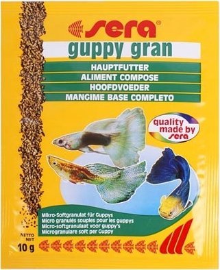 Sera Guppy Gran Nature 10g saszetka, granulat - pokarm roślinny