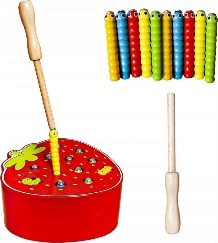 LearnHow Gra drewniana - złap robaczka Truskawka